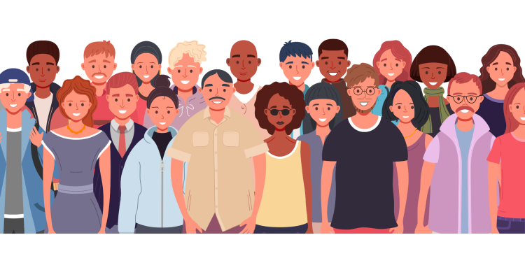 Graphic of a group of people.