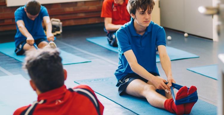 pupils doing pilates 