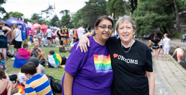 two people at pride festival