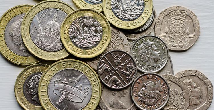 coins on a table