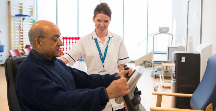 male patient with physiotherapist