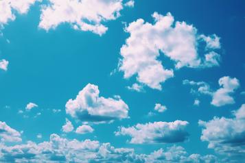 blue sky with white clouds