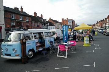 Campervan in Marlborough Market Place