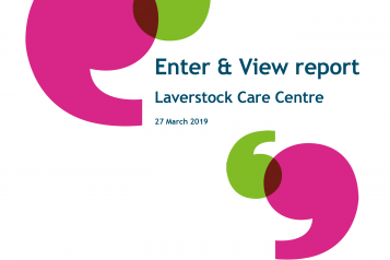 Enter and View: Laverstock report front cover