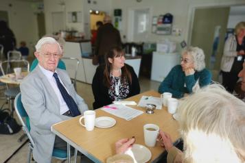 people sitting in cafe