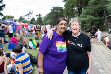 two people at pride festival