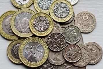 coins on a table