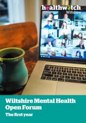 Wiltshire Mental Health Open Forum Year 1 report front cover
